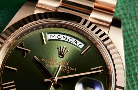 rolex olive green day date.